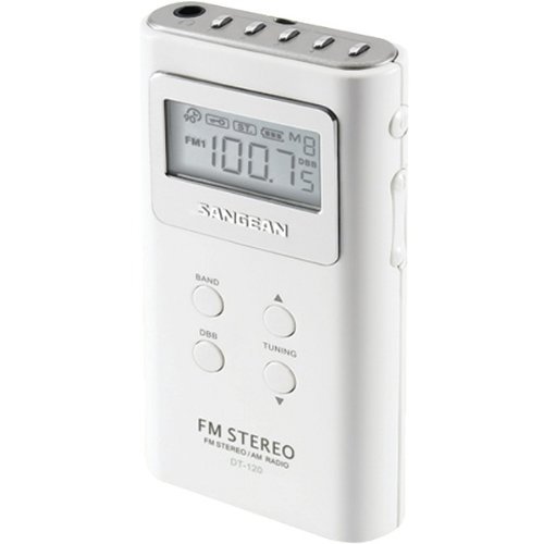 New SANGEAN DT-120 WHITE Pocket AM/FM Digital Radios (White)