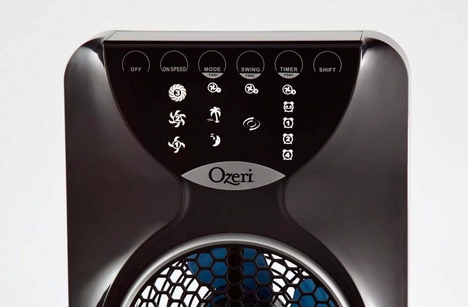 Ozeri Tower Fan, 44" with Passive Noise Reduction Technology (Complete Set) w/ Bonus: Premium Microfiber Cleaner... N3