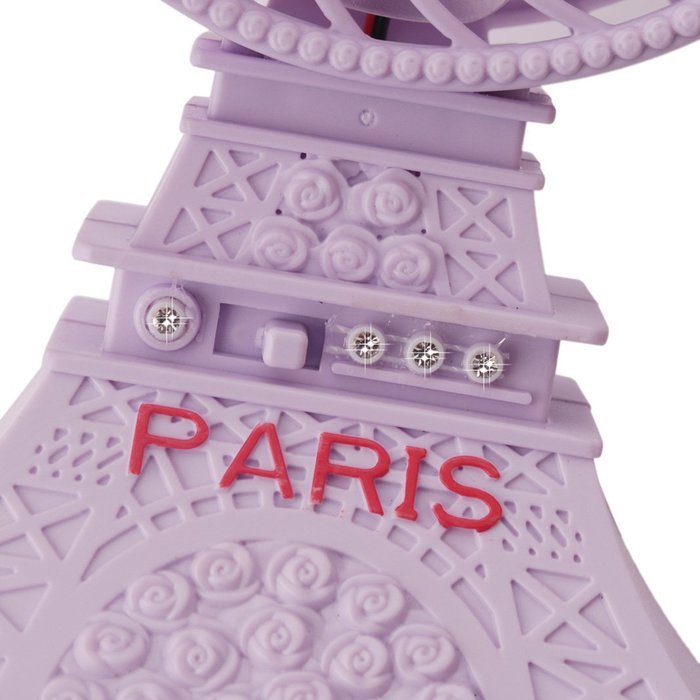 ZXK CO Portable USB Desktop Fan Eiffel Tower Rechargeable Table Fan Built-in Li-ion Battery Cooling Fan ideal... N17