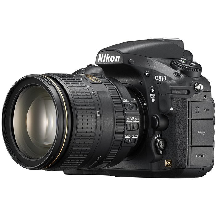Nikon D810 Digital SLR Camera & 24-120mm f/4 VR Lens with 64GB Card + Case + Flash + GPS Unit + Microphone & LED...