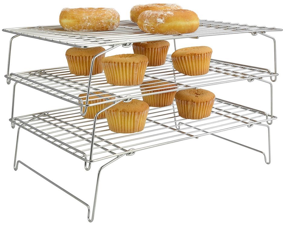 Surpahs 304 Grade Stainless Steel 3-Tier Stackable Cooling Rack Set N3