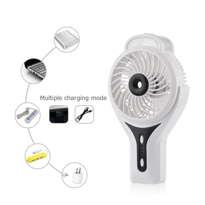 D-FantiX Portable Handheld Misting Fan Personal Cool Mist Humidifier Rechargeable Mini Fan Battery Operated/USB... N14