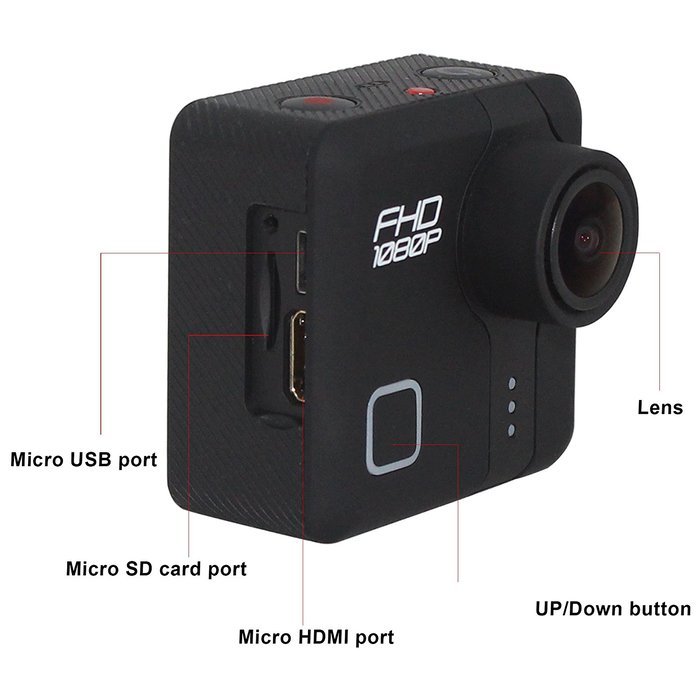 Matego Sports Camera 1080P FHD 12MP Waterproof Camera with 2.0 Inch Screen 170 Degree Wide Angle Lens 30Meter...