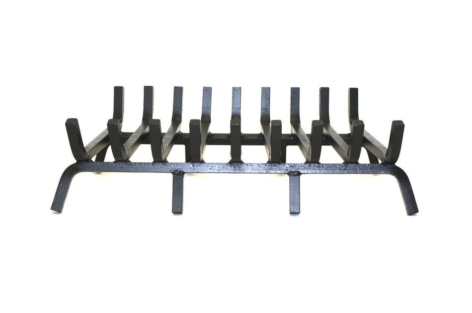 Rugged Iron Lifetime Fireplace Grate - 25"