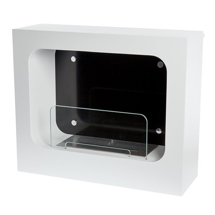 Bio-Blaze Columbus Wall-Mounted Fireplace, White N2