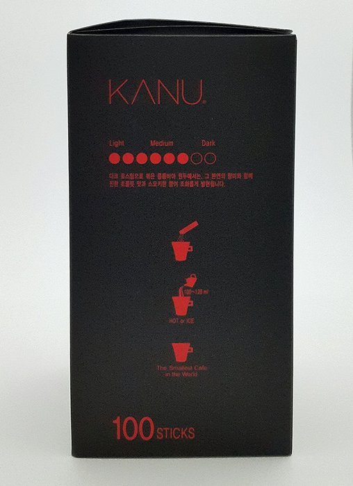 MAXIM KANU Mini Dark Roasted Instant Americano Coffee 0.9g(0.03oz) &times; 100 Sticks with Free Gift(Dark Roasted) N13