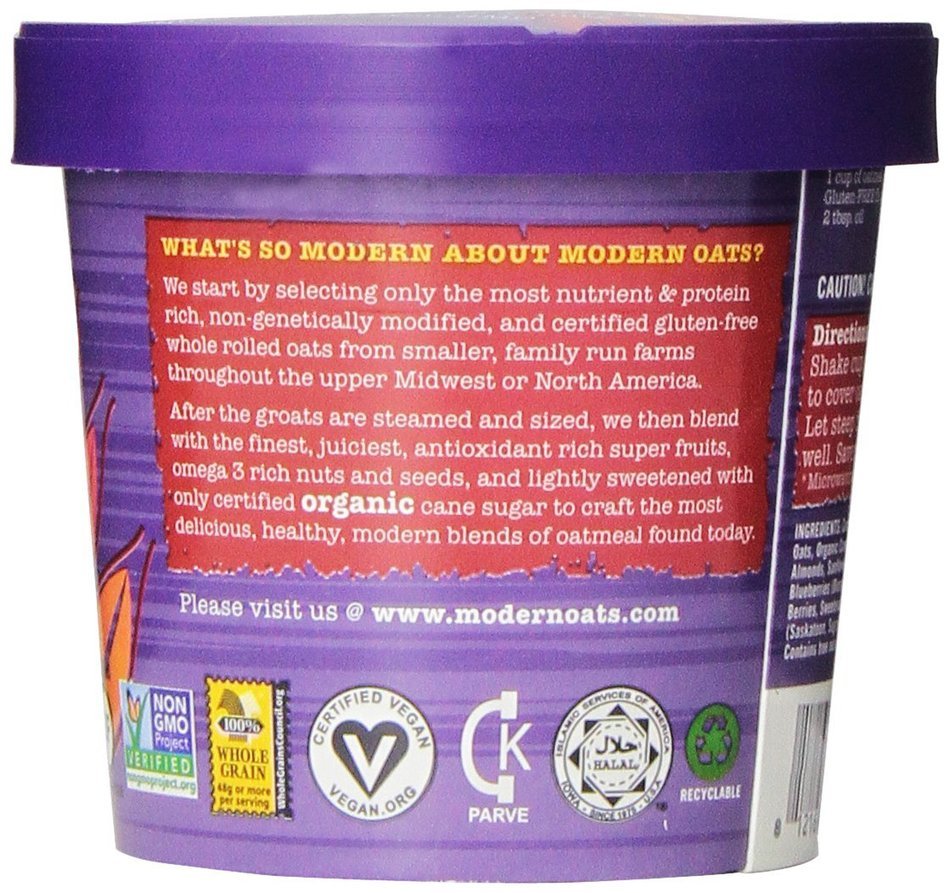 Modern Oats Apple Walnut Oatmeal, 2.6 Ounce (Pack of 12) N21