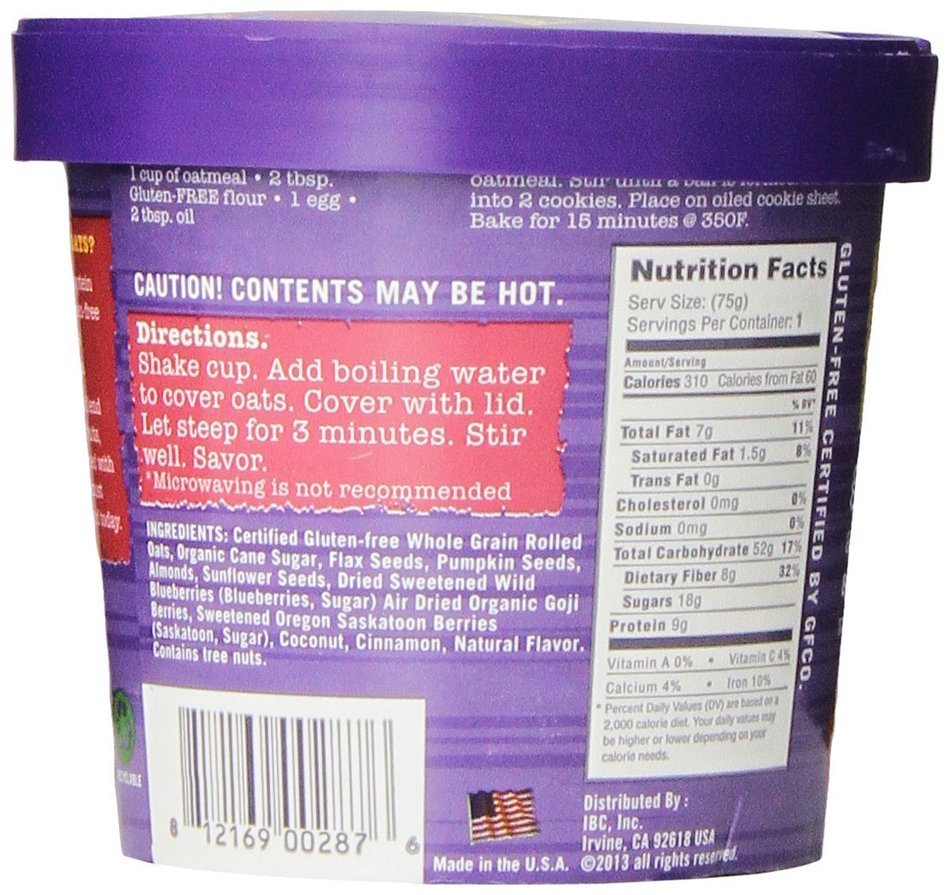 Modern Oats Apple Walnut Oatmeal, 2.6 Ounce (Pack of 12) N22