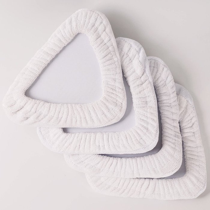SKG 4 PCS Triangle Microfiber Replacement Pads for Steam Mop 2012 (2027)