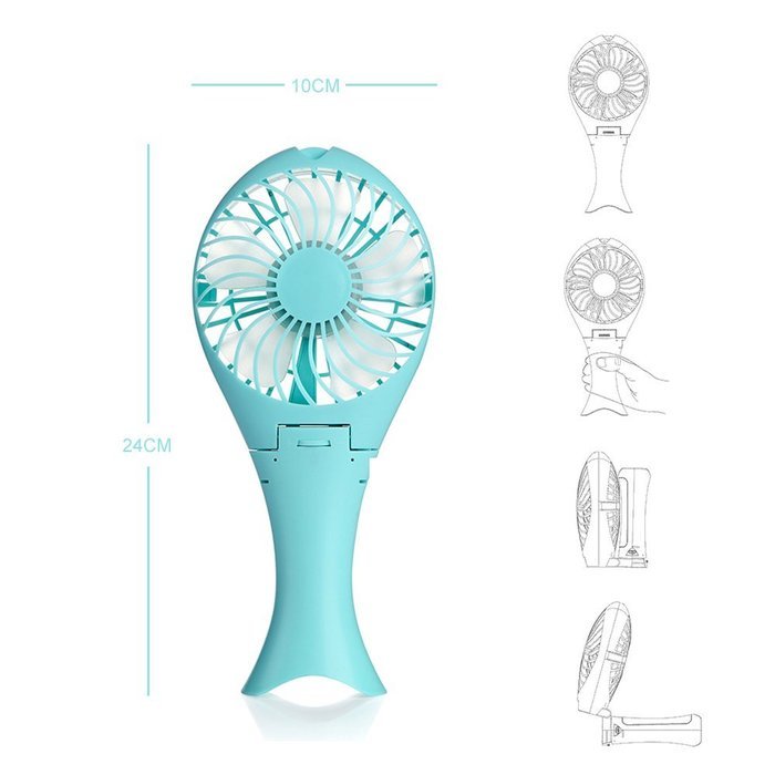 eBerry&reg; USB Fan/Desk Fan/Mini Fan/Powered Fan/Hand Held Fan/Mermaid Fan/ Portable Battery Fan/ USB Mini Foldable... N14