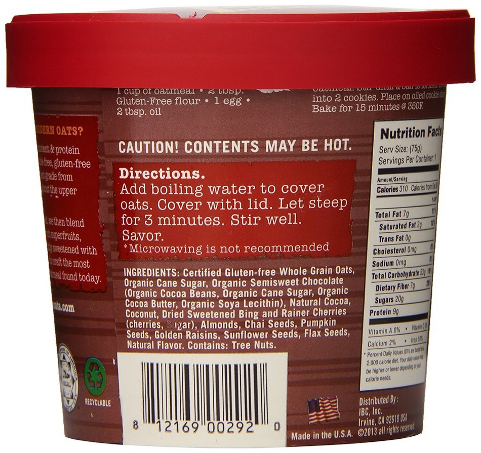 Modern Oats Apple Walnut Oatmeal, 2.6 Ounce (Pack of 12) N30