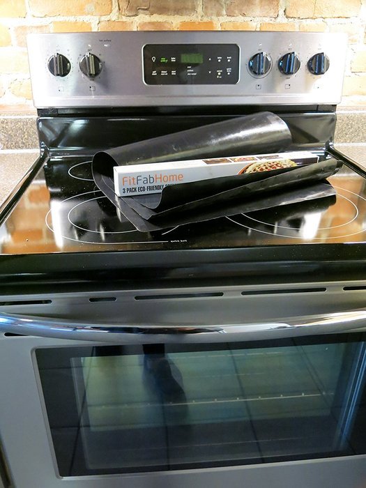 FitFabHome 3 Pack Large Oven Liners | SAFEST On The Market | 100% CERTIFIED PFOA & BPA FREE | Reusable,Non-Stick... N4
