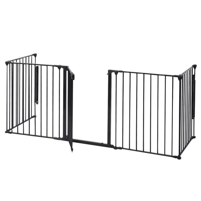 Giantex Fireplace Fence Baby Safety Fence Hearth Gate BBQ Metal Fire Gate Pet Dog Cat N4