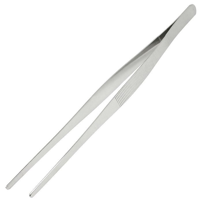Adecco LLC 3PCS Stainless Steel Planting Tongs tweezer with precision serrated tips for surgical & sea food