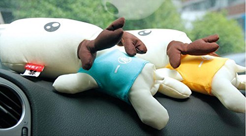 YunNasi Natural Air Purifying Bag for Car Home Activated Bamboo-Cute Deer,70g Red N4