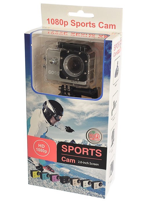 GOSO Waterproof Sport Action Camera, Wi-Fi HD 1080P 12MP 170 Degree View Angle & 2.0 inch LCD with Mounting Accessories N2