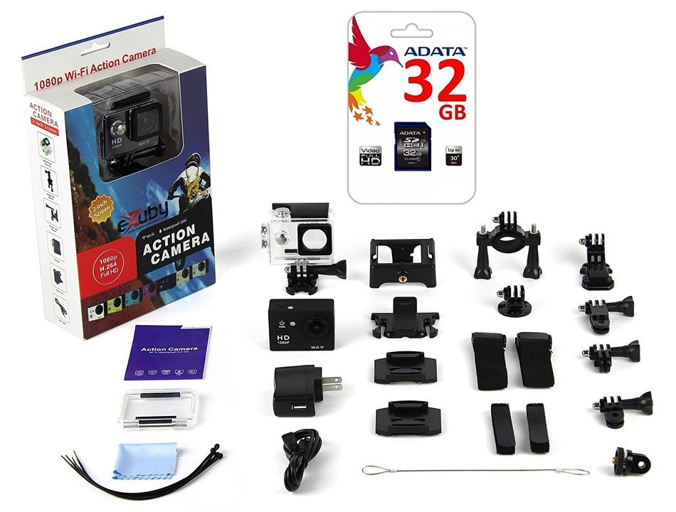 Best Waterproof Action Camera with 32 GB Micro SD HC Memory Card Large 2 Inch Display, Wide 170 Degree Angle Lens...