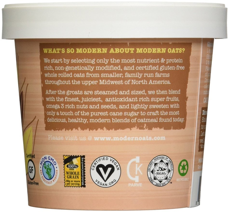 Modern Oats Apple Walnut Oatmeal, 2.6 Ounce (Pack of 12) N34