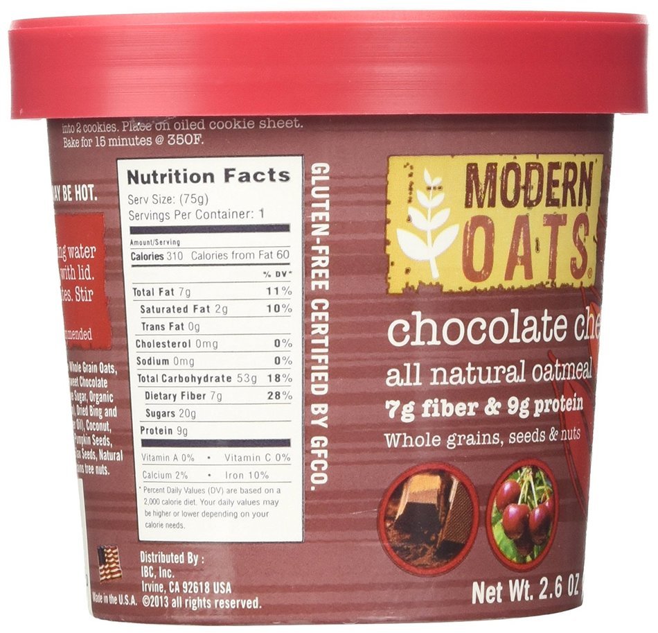 Modern Oats Apple Walnut Oatmeal, 2.6 Ounce (Pack of 12) N38