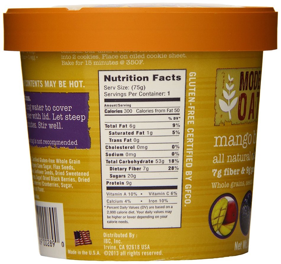 Modern Oats Apple Walnut Oatmeal, 2.6 Ounce (Pack of 12) N40