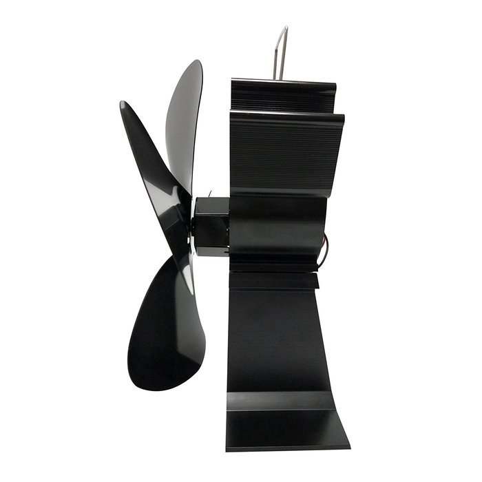 Signstek 4 Blade Heat Powered Stove Fan for Wood Log Coal Fire Burner Fireplace N3