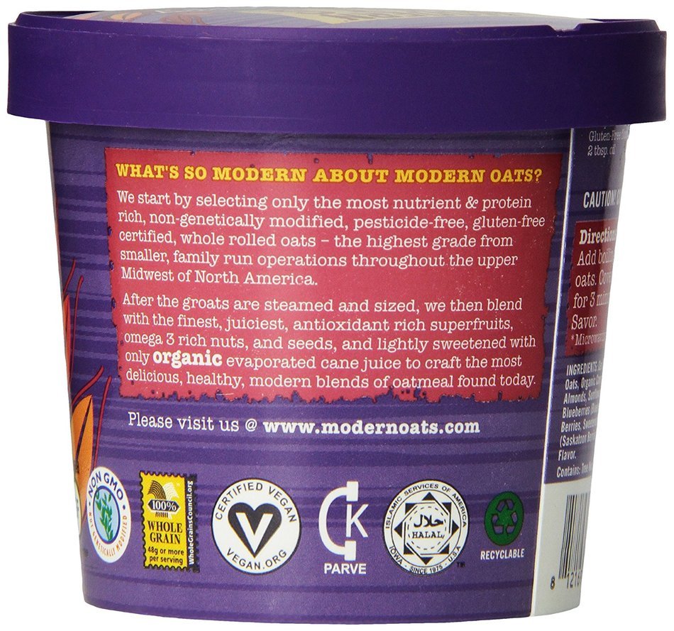 Modern Oats Apple Walnut Oatmeal, 2.6 Ounce (Pack of 12) N42