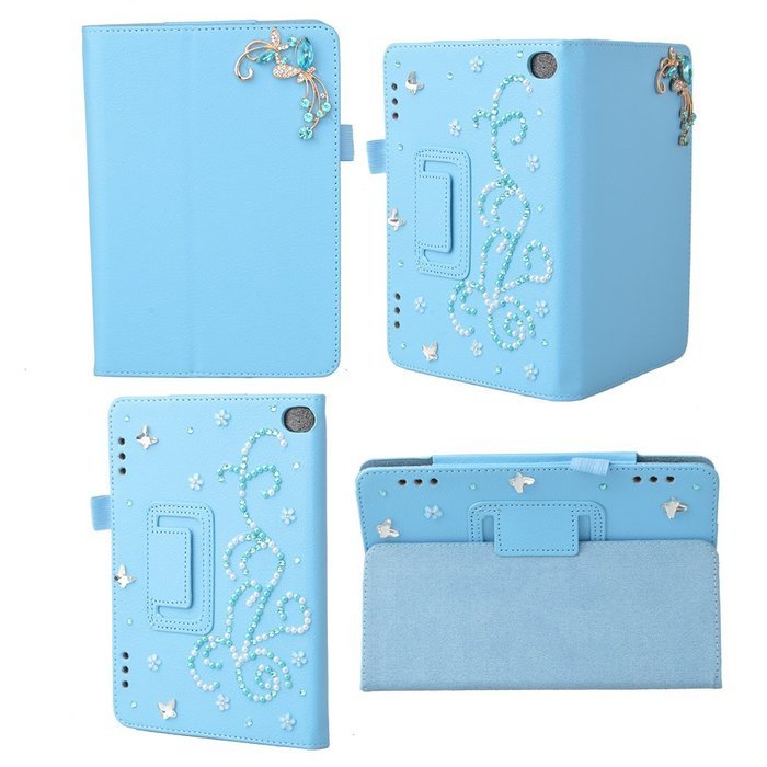 Spritech(TM) Luxury Bling Rhinestone Design Elegant Flower Decor Smart-shell Stand Cover for Amazon Kindle Fire... N29