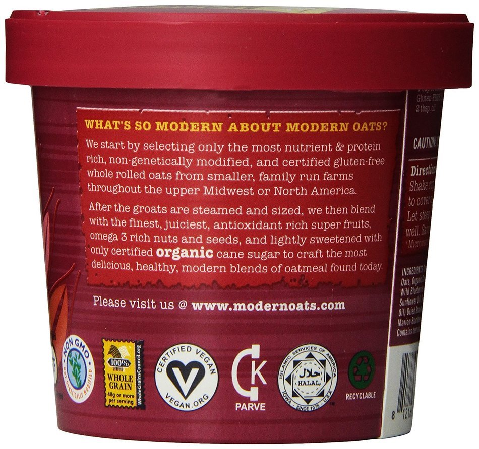 Modern Oats Apple Walnut Oatmeal, 2.6 Ounce (Pack of 12) N46