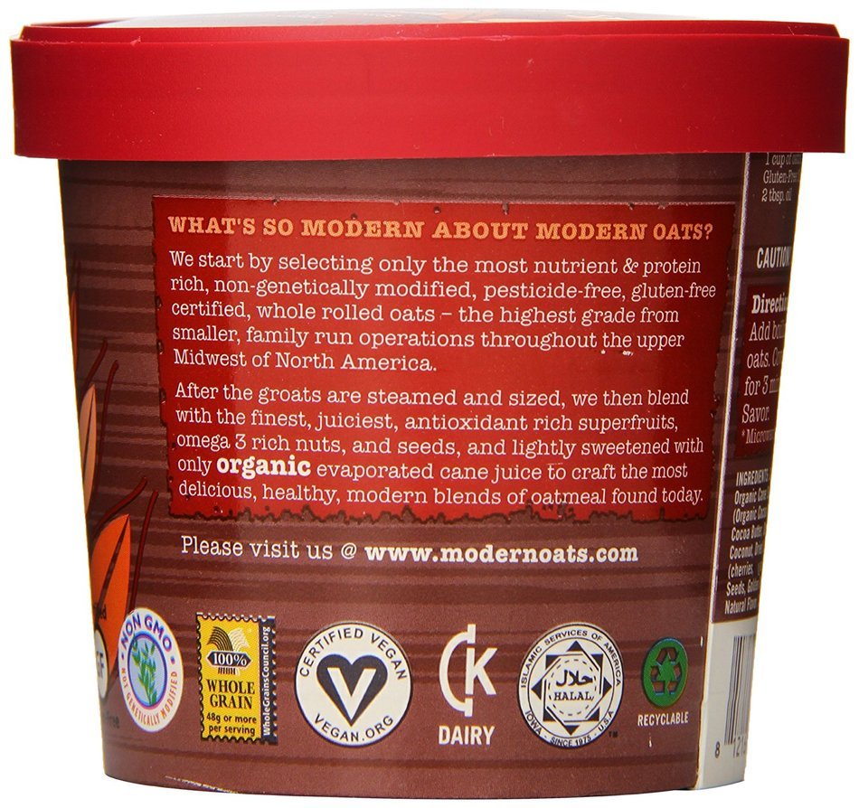 Modern Oats Apple Walnut Oatmeal, 2.6 Ounce (Pack of 12) N48