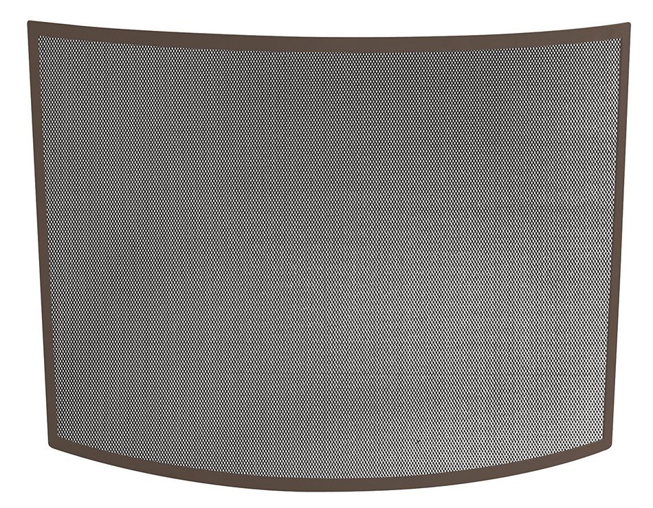 UniFlame Single Panel Curved Bronze Wrought Iron Screen