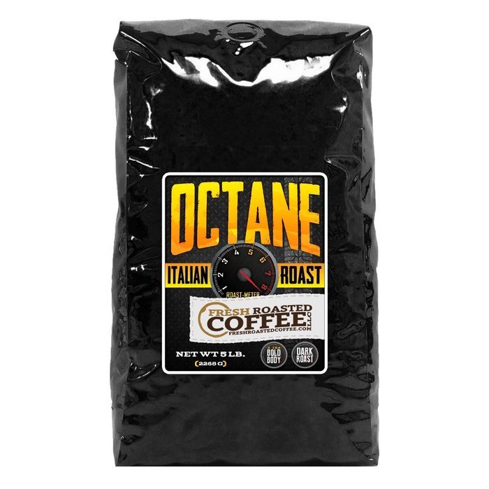 Octane Blend, Whole Bean Coffee, Fresh Roasted Coffee LLC. (5 Lb.) N4