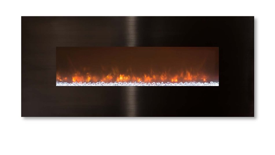 Modern Flames CLX-2 Series Electric Fireplace with Black Stainless Steel Front, 144-Inch N23