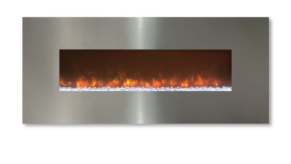 Modern Flames CLX-2 Series Electric Fireplace with Black Stainless Steel Front, 144-Inch N25