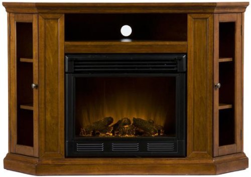 Preston Media Electric Fireplace, ELECTRIC, MAHOGANY
