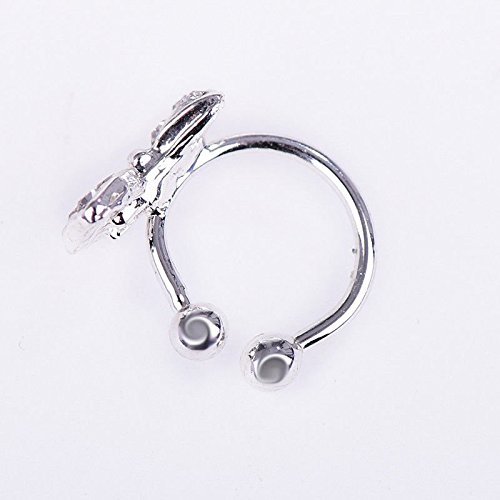 Fashion 1pc Bowknot Bow Rhinestone Crystal Lady Ear Cuff Earring Clip on New N5