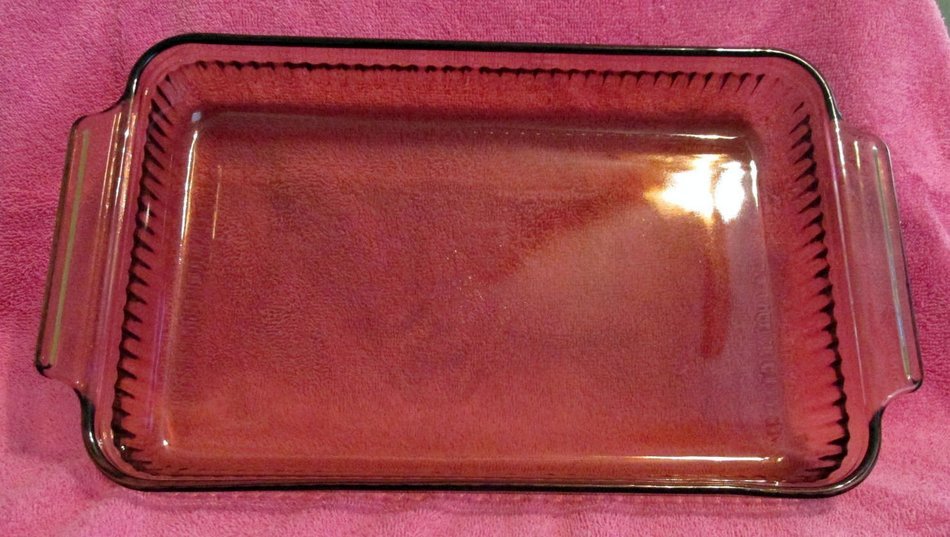 VINTAGE ANCHOR HOCKING AMBER GLASS CASSEROLE DISH NO. 1431 2-QT N2