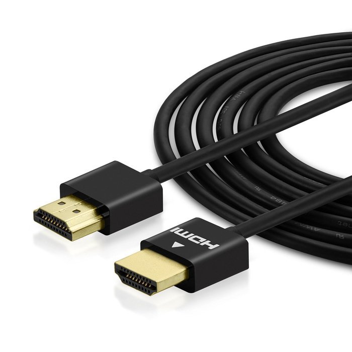 Perlegear Ultra Slim Flexible 10ft HDMI Cable - High speed, 3D, Full 1080P, Ethernet, Audio Return, for HD TV,...