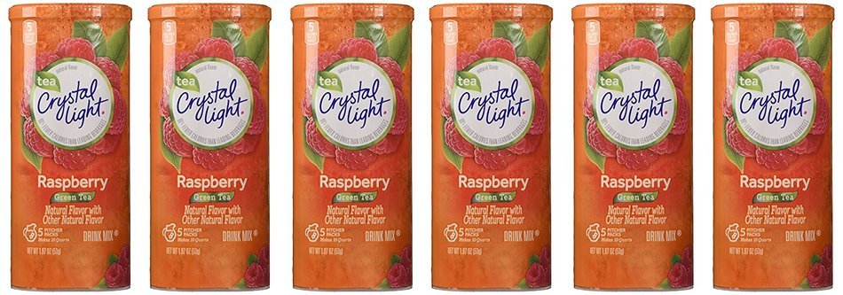 Crystal Light, Raspberry Green Tea, 1.87-Ounce Canister (Pack of 6) N3