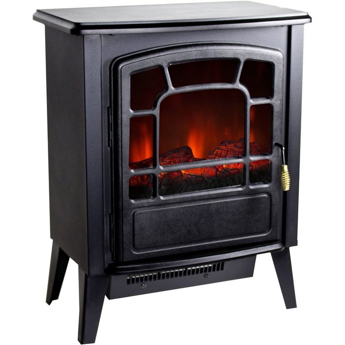 Warm House RSF-10324 Bern Retro-Style Floor Standing Electric Fireplace N4