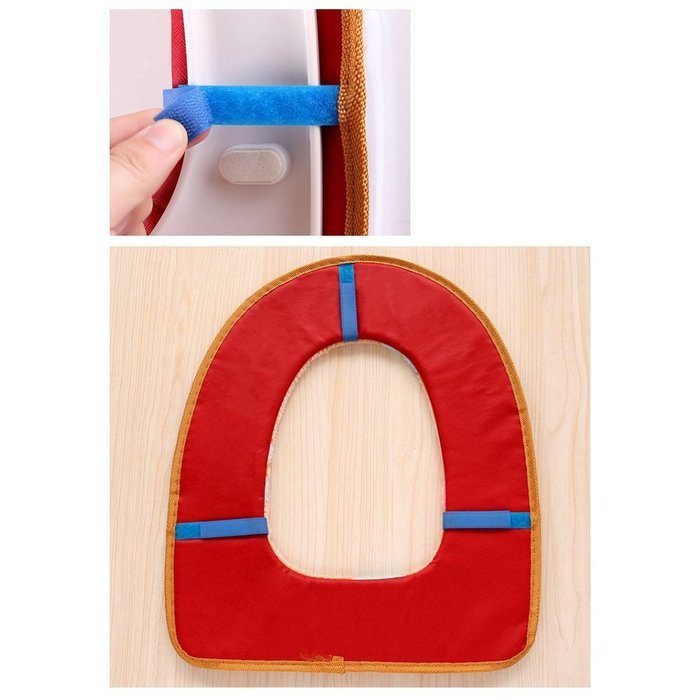 Yaheeda Toilet Seat Cover,Lovely Feet Design Coral Fleece Closestool Bathroom Warmer Pads Set,Coffee N10