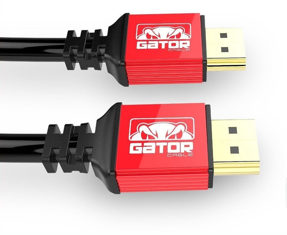 Gator Cable 10 feet Red HDMI 2.0 cable with durable and rugged aluminum housing case and Ultra High Speed bidirectional...