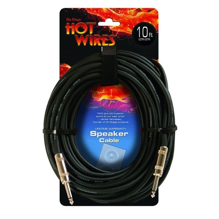 Hot Wires 1/4 Inch to 1/4 Inch Speaker Cable - 50 Foot