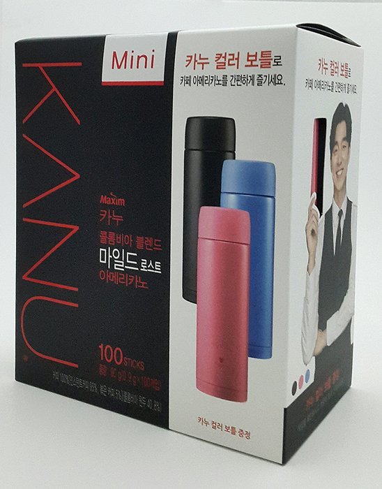 MAXIM KANU Mini Dark Roasted Instant Americano Coffee 0.9g(0.03oz) &times; 100 Sticks with Free Gift(Dark Roasted) N22