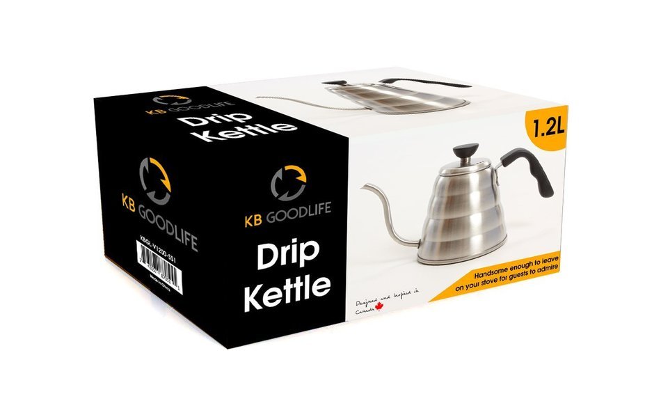 Premium Pour Over Coffee Kettle By KB Goodlife - 1.2 L / 40 oz Gooseneck Pouring Kettle - Brushed Stainless Steel... N8