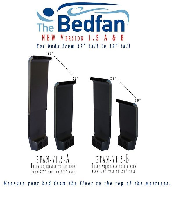 The NEW Bedfan Version 1.5-A for Beds 27" to 37" Tall Made in Texas - See Our Facility Under Pictures - The Original...