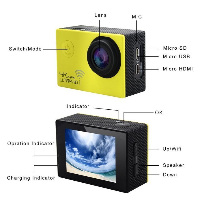 Meree D187 2015 New Camera Sj8000 Waterproof Sports Camera Hd 4k Wifi 2.0" Hd 1080p /60fps Video Action Camera...