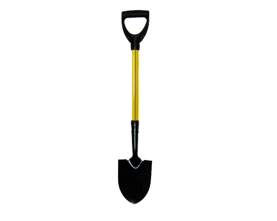 Nupla 69034 Irrigation/Floral Small Head Shovel with 16 Gauge Hollow Back and Plastic D Grip, 18" Classic Handle