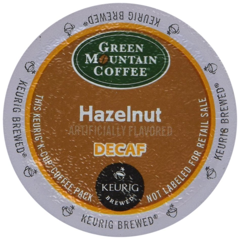 Green Mountain Coffee Hazelnut Decaf K-Cups for Keurig Brewers - 18 K-Cups N5