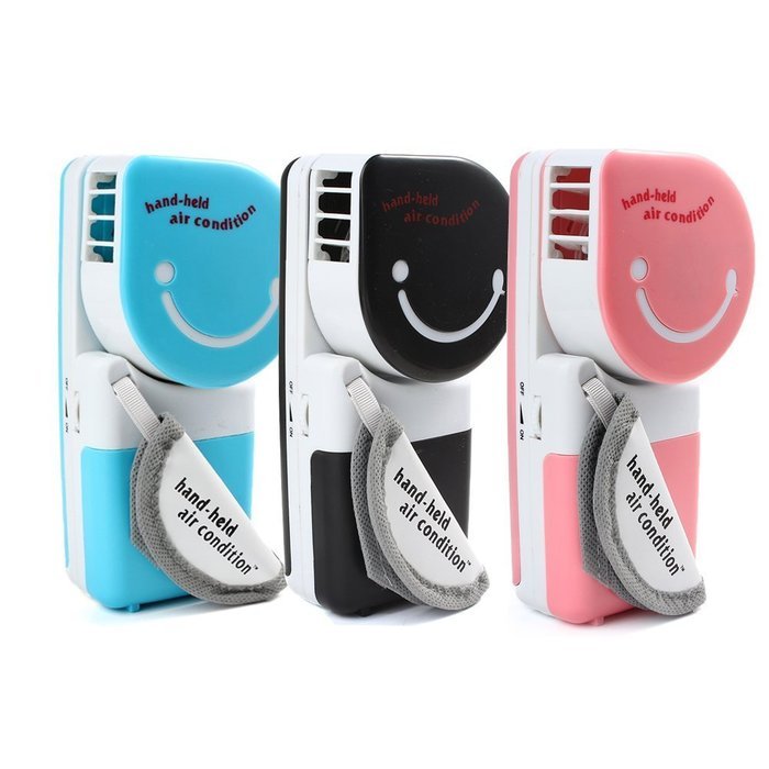 AIGUMI Mini Portable USB Rechargeable Fan Bladeless Handheld Air Conditioning Fan with Stand Sports Cooling Fan... N18