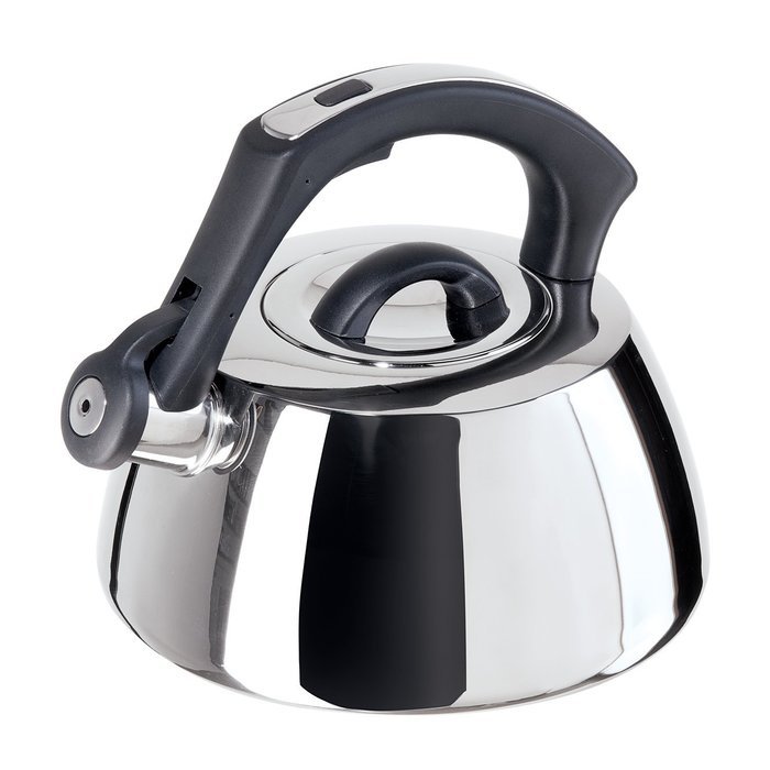 Oggi Bordeaux Stainless Steel Whistling Tea Kettle